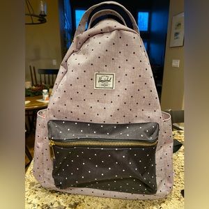 Herschel Supply Company Nova Backpack Mid Volume Black and light grey polka dot.